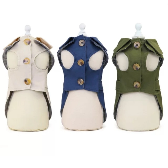 Fur baby dog trench coat from FashionedFurBabies.com - Picture 2 of 4